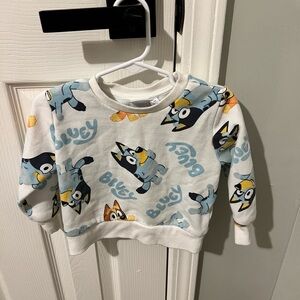 Bluey 18 month - Kids Sweatshirt - White and Blue